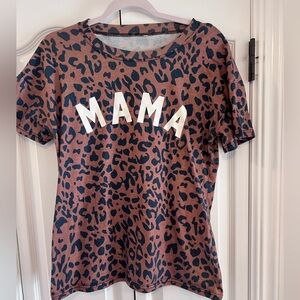 “MAMA” leopard shirt